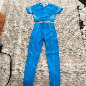 Blue gym shark outfit